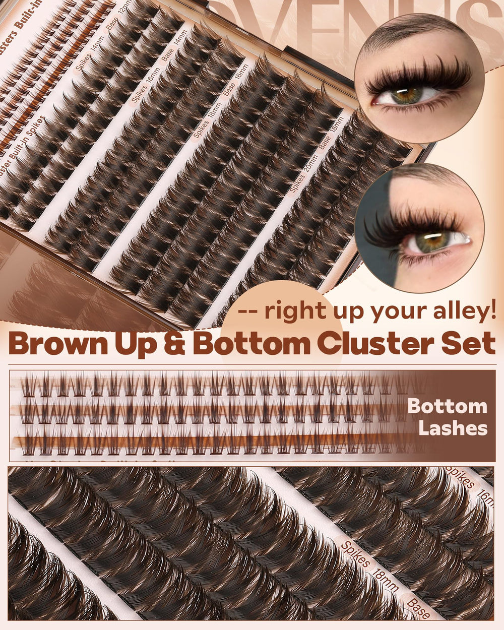 Goddvenus anime doll-eye lash clusters for bold cosplay looks.