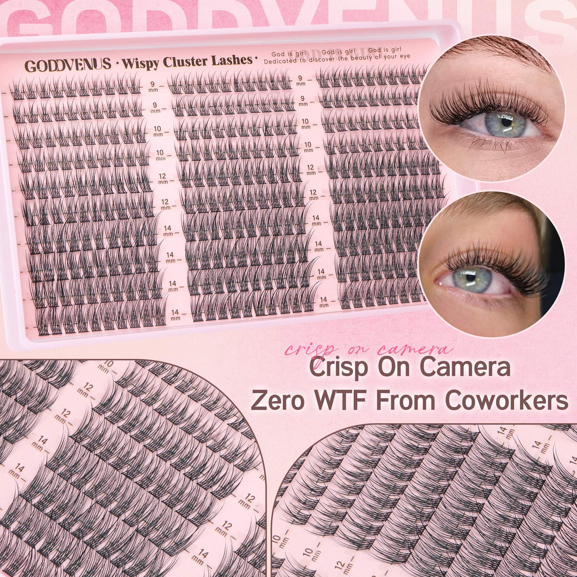 Goddvenus beginners-friendly lash kit image conveys easy, beginner-level lash styling possibilities.