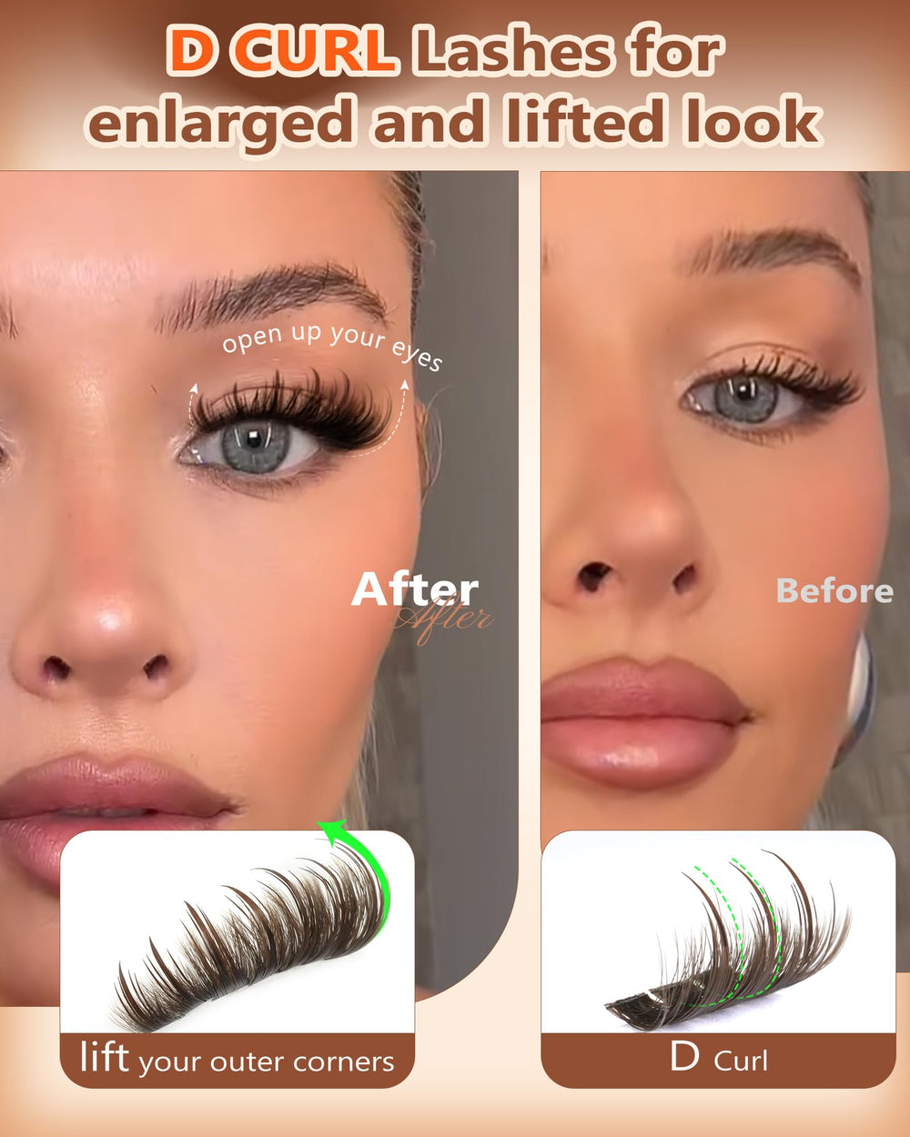 Goddvenus brown wispy lashes offer lightweight, comfy clusters that blend naturally with short lashes