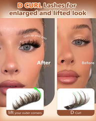 Goddvenus brown wispy lashes offer lightweight, comfy clusters that blend naturally with short lashes