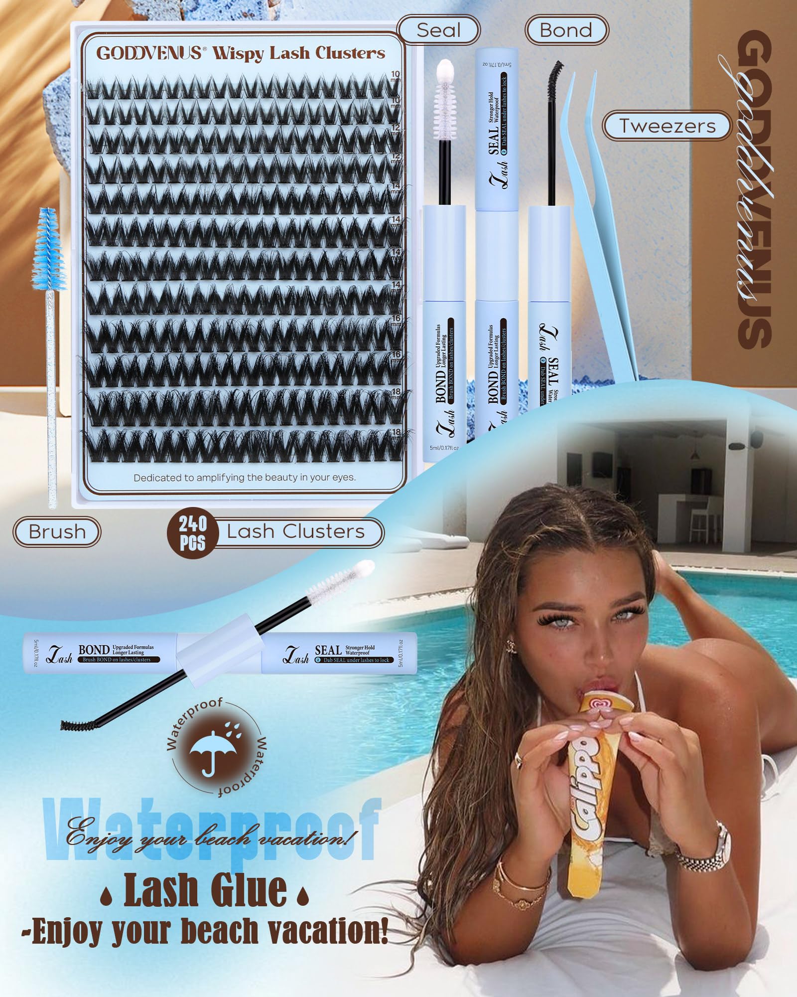 Goddvenus buildable-volume lashes customize density for a fuller look.