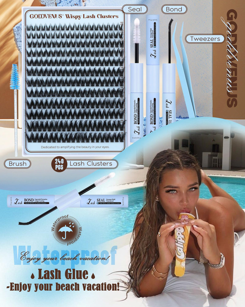 Goddvenus buildable-volume lashes customize density for a fuller look.