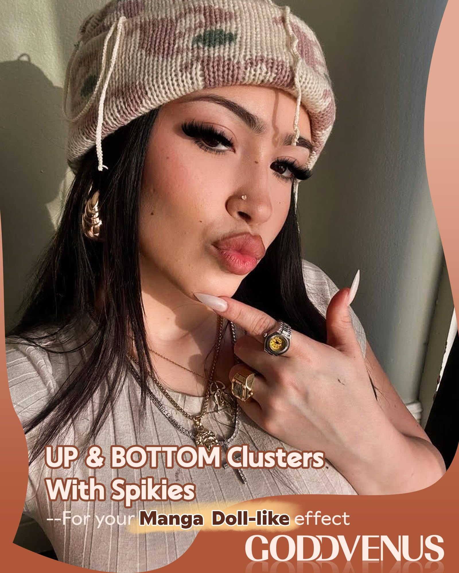 Goddvenus built-in spikies design creates textured, anime-inspired lashes with minimal effort.