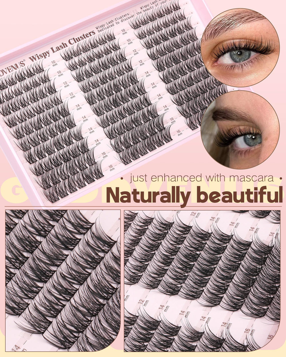 Goddvenus 16mm cat-eye look adds dramatic lash flair.