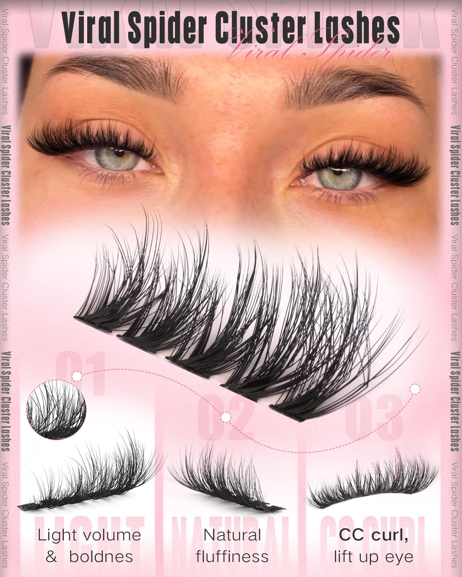 Goddvenus CC curl clusters to lift and open the eye