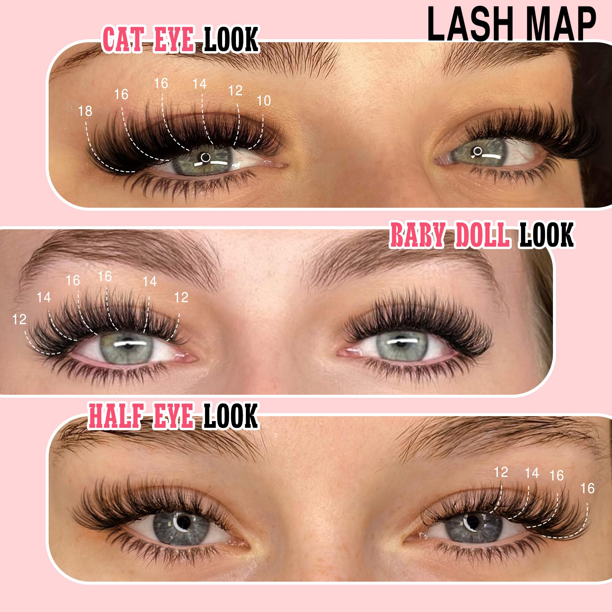 Goddvenus C Curl cluster lashes provide lift and natural curvature.