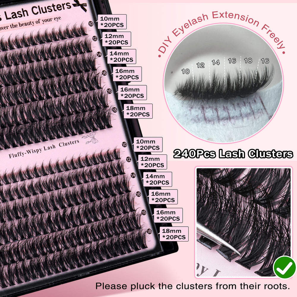 Goddvenus D curl cluster lashes open and brighten the eyes.