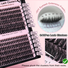 Goddvenus D curl cluster lashes open and brighten the eyes.
