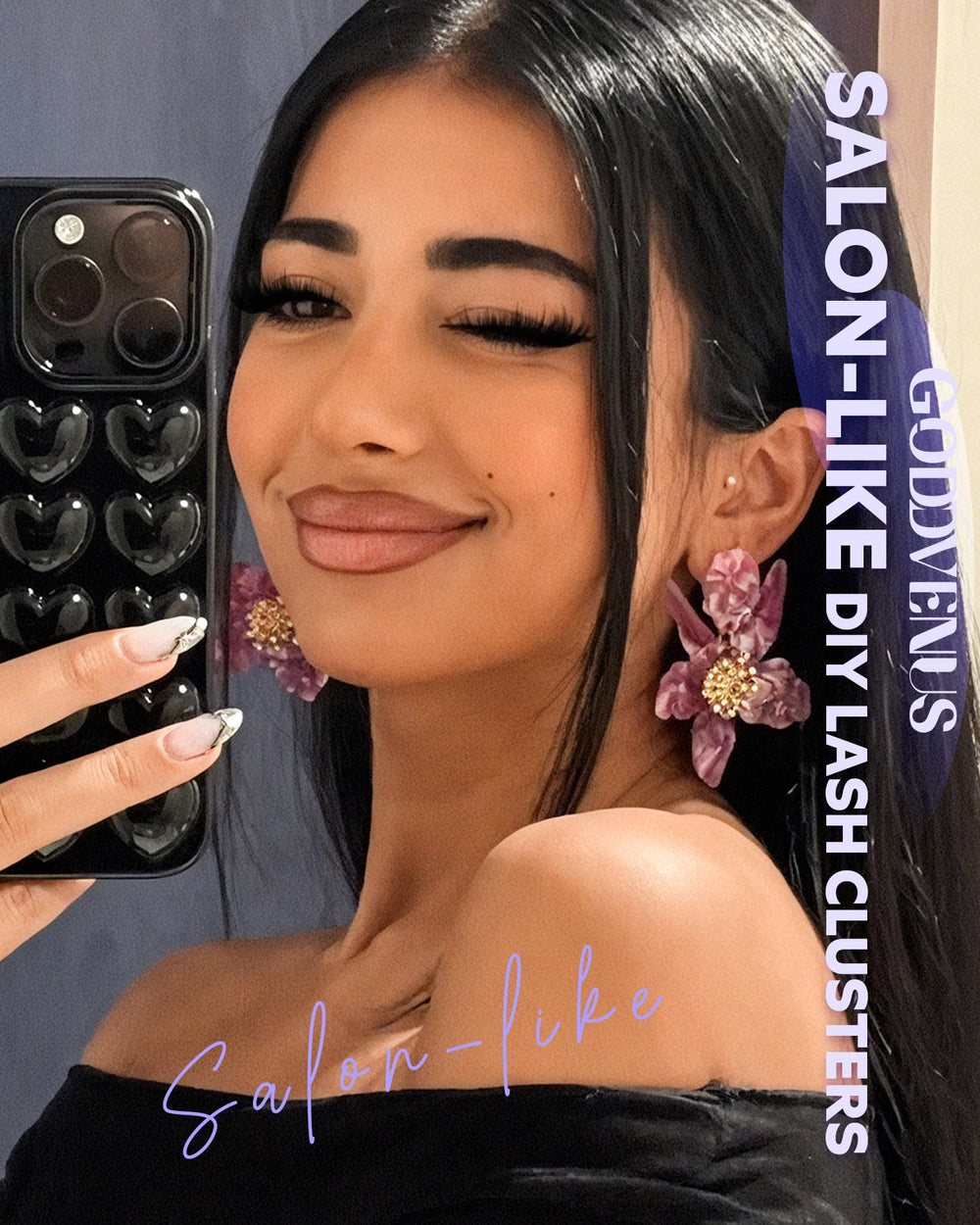 Goddvenus D Curve lash extensions demo for seamless blend