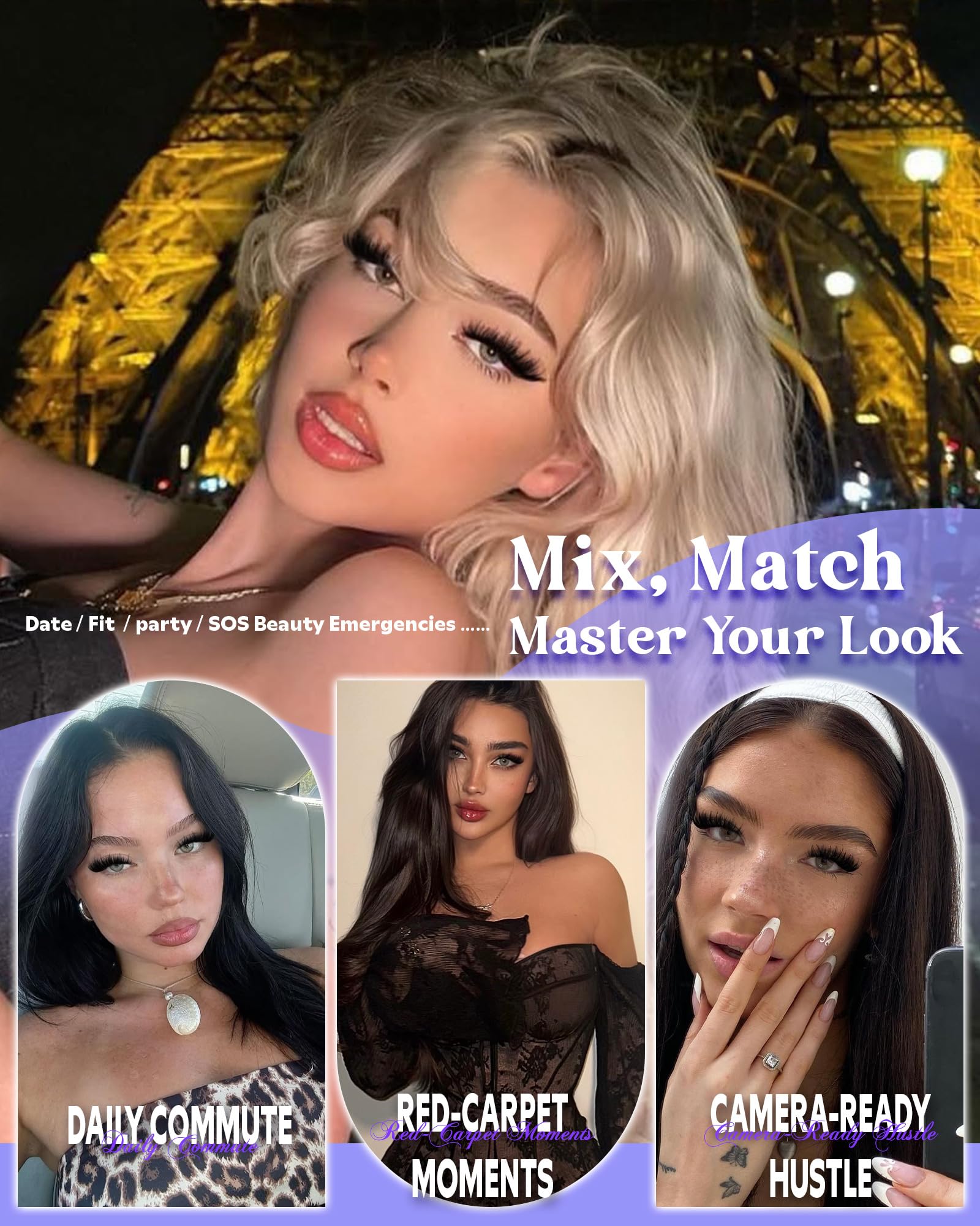 Goddvenus DIY-friendly lash clusters with few pieces per eye