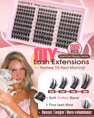 Goddvenus dual-point design with C curl enhances a soft, doll-like eye.