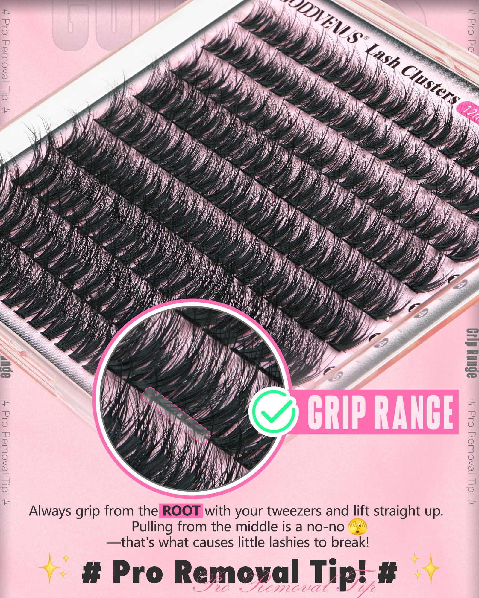Goddvenus easy-apply lash clusters ideal for DIY lash extensions