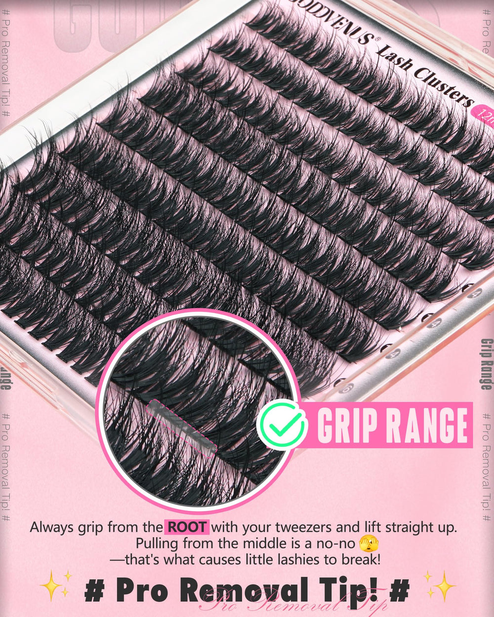 Goddvenus easy-apply lash clusters ideal for DIY lash extensions