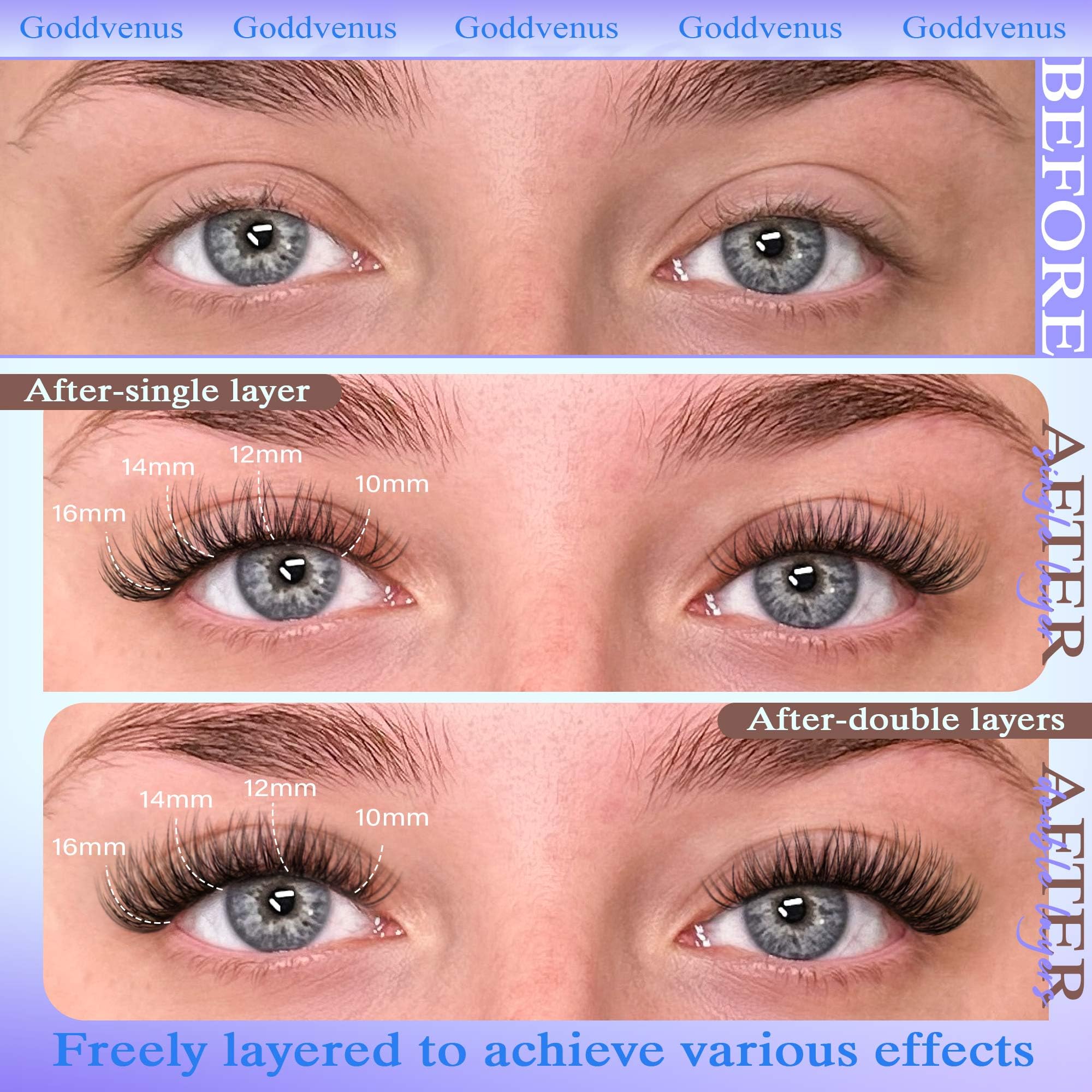 Goddvenus wispy clusters suit diverse eye shapes for a natural flutter.