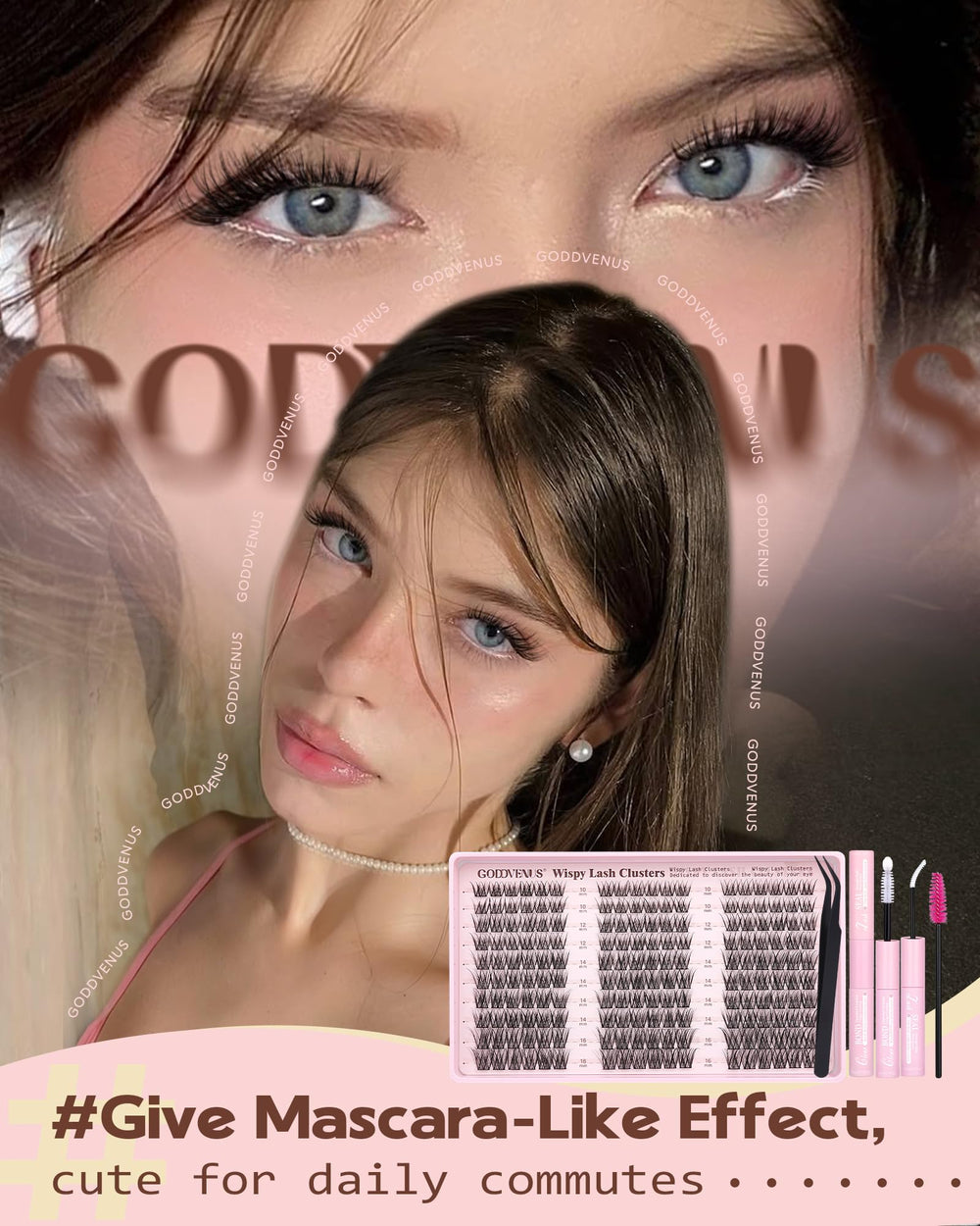 Goddvenus lash bond and seal to secure clusters.