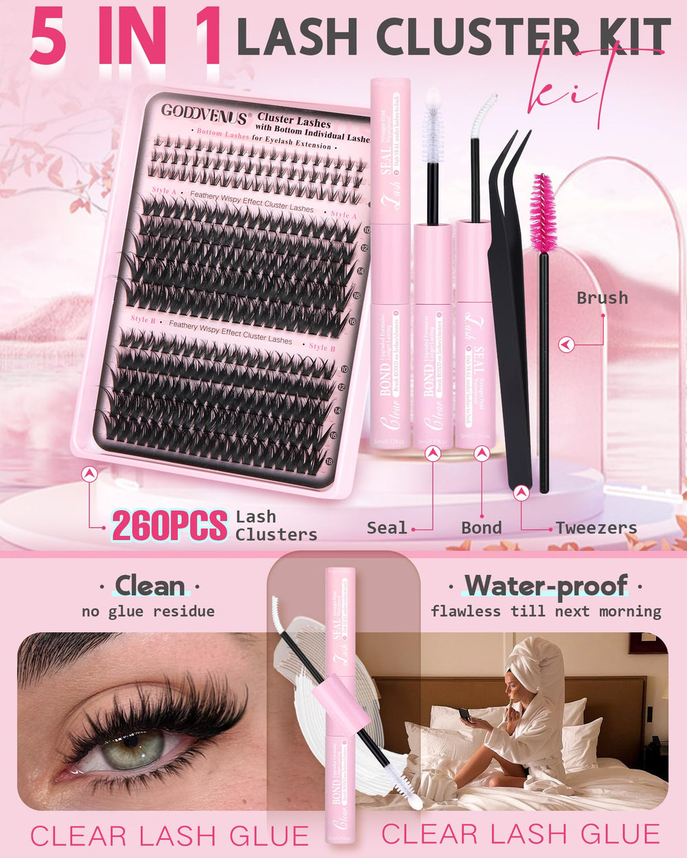 Goddvenus Lash Clusters Application Tool close-up for precise placement.