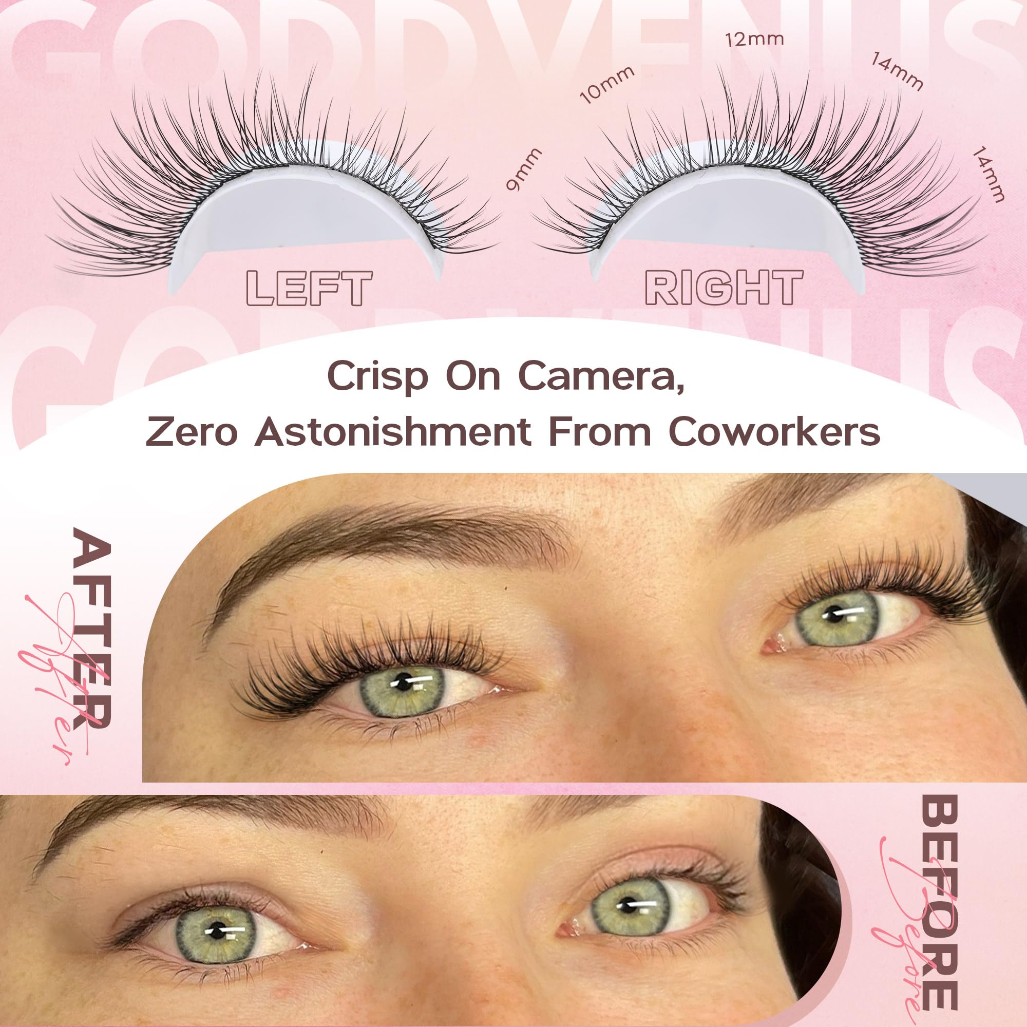 Goddvenus Lash Clusters C-Curve versatile kit for casual to formal looks.