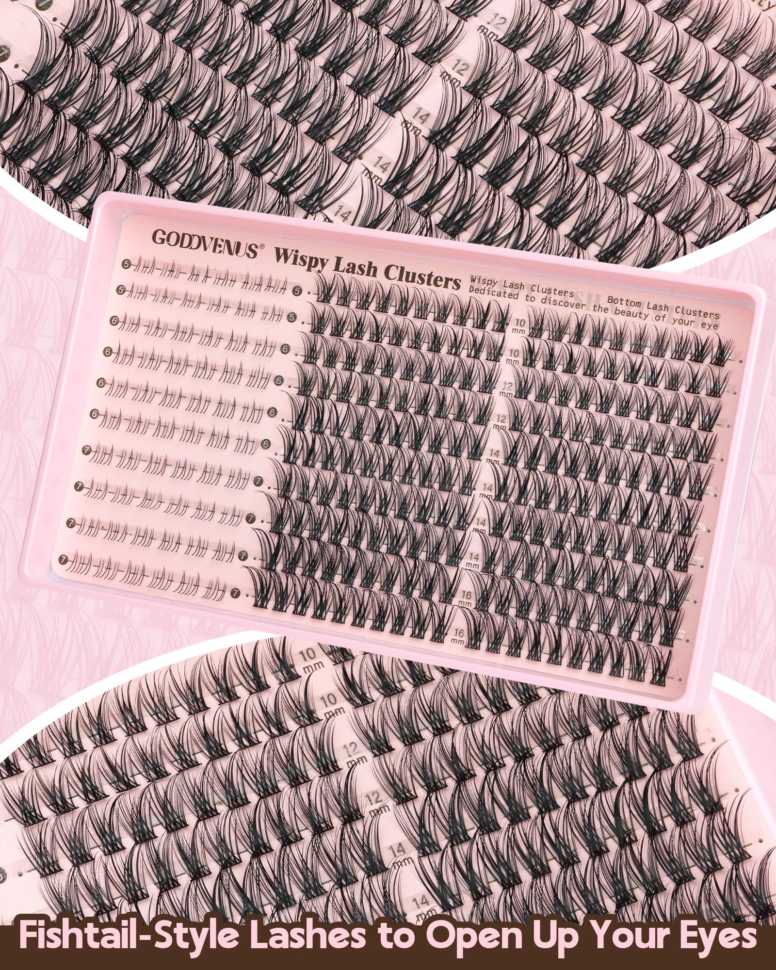 Goddvenus lash clusters kit full eye circle look for a professional DIY experience
