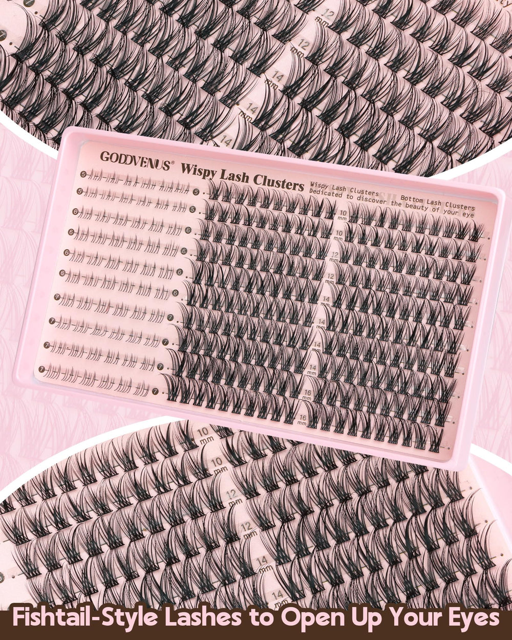 Goddvenus lash clusters kit full eye circle look for a professional DIY experience