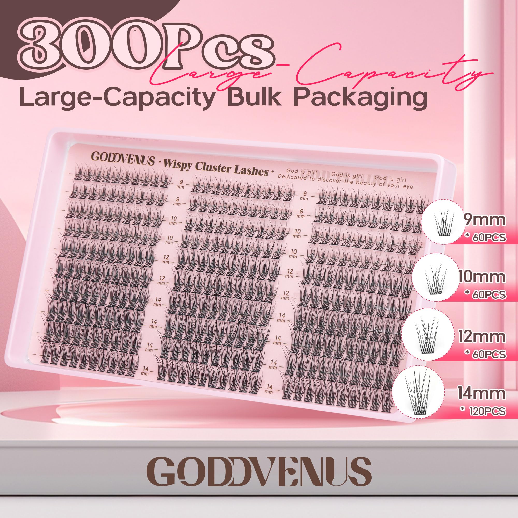Goddvenus Lash Clusters Lightweight Feather-Fiber feel comfortable all day.