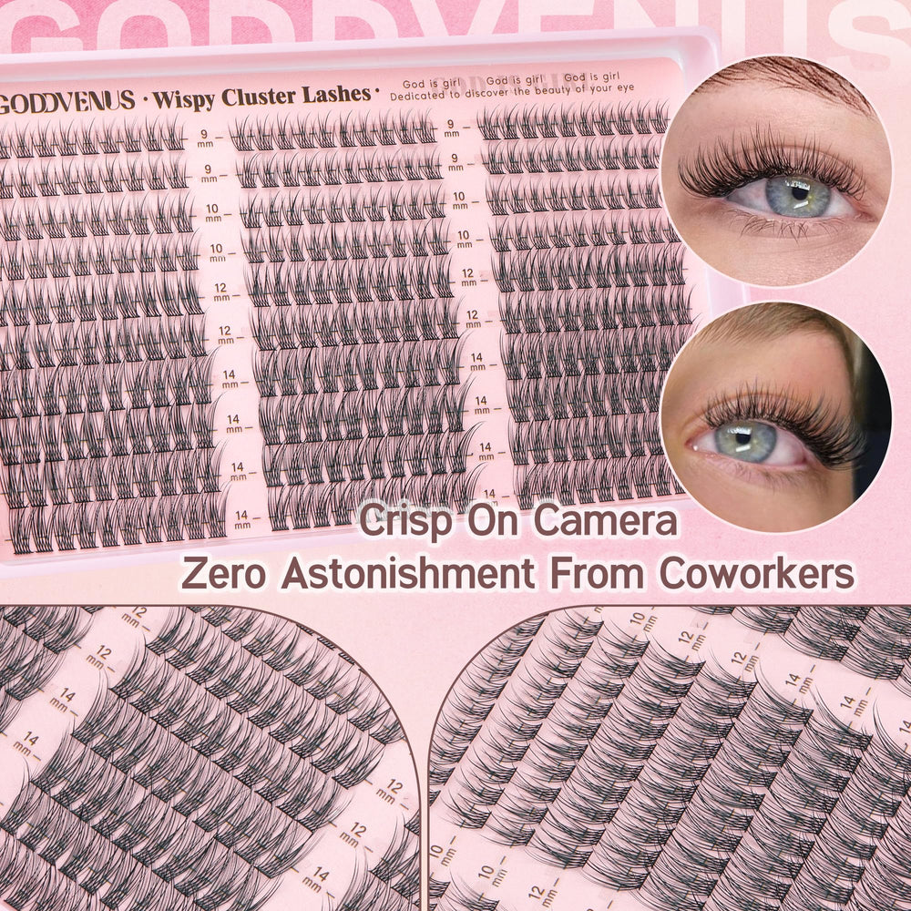Goddvenus Lash Clusters Natural Blend creates a soft, believable lash line.