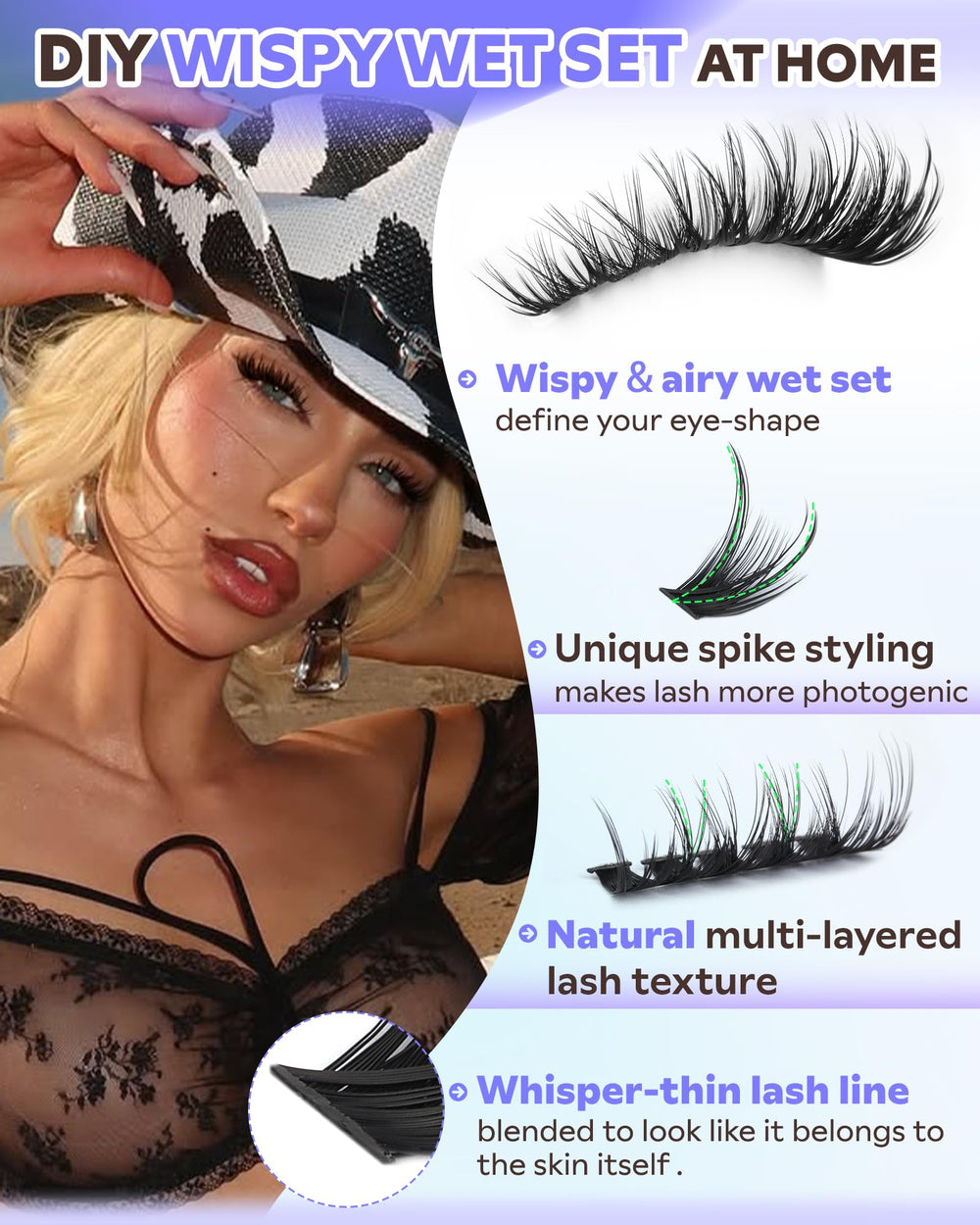 Goddvenus lightweight, buildable lashes for subtle to dramatic looks.