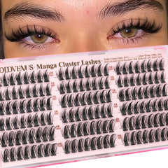 Goddvenus Manga Lash Clusters 12mm for natural, voluminous flutter.