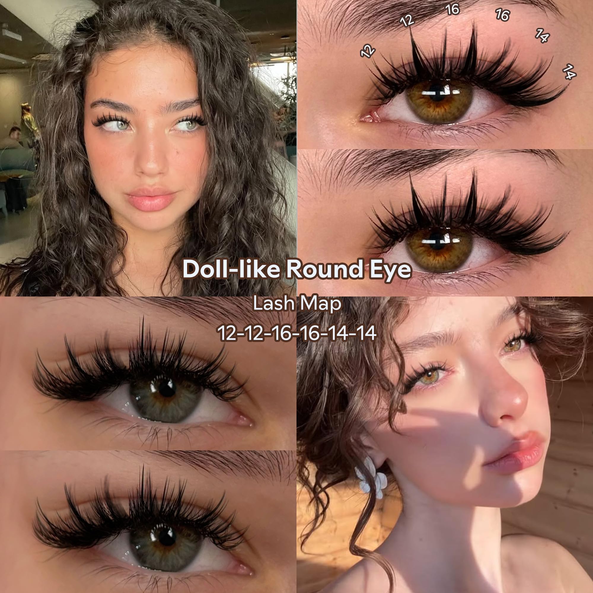 Goddvenus Manga Lash Clusters CC-Curl design for subtle eye-opening lift.