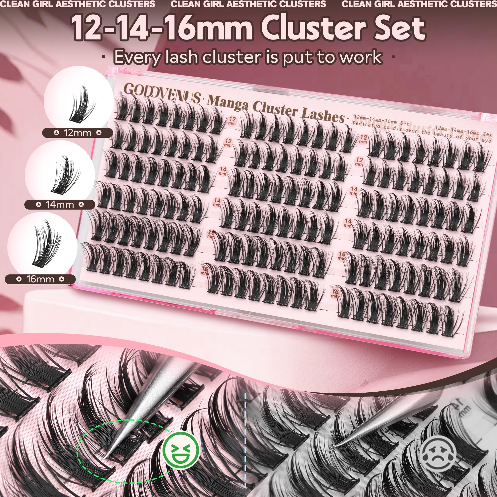 Goddvenus Manga Lash Clusters Easy application for beginners and pros.