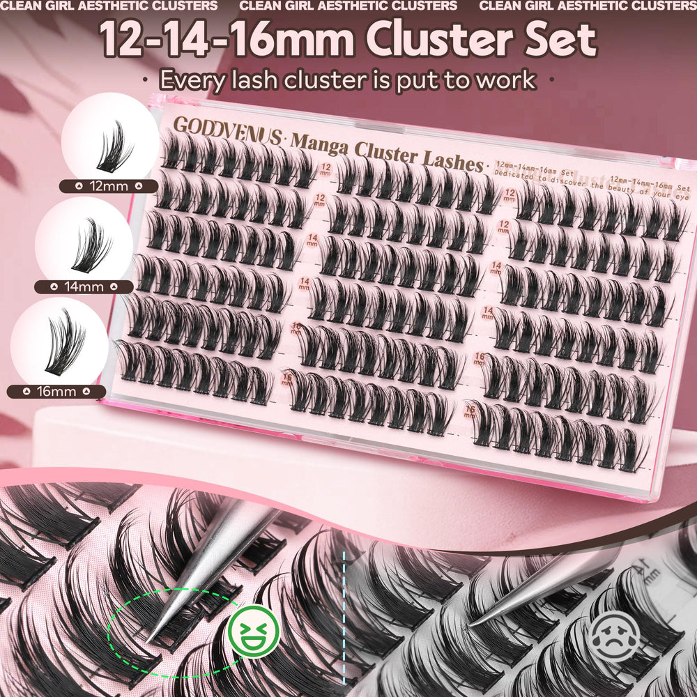 Goddvenus Manga Lash Clusters Easy application for beginners and pros.