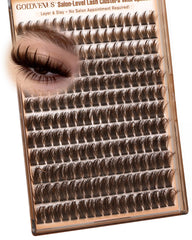 Goddvenus manga lash clusters with spikes for textured brown volume all day