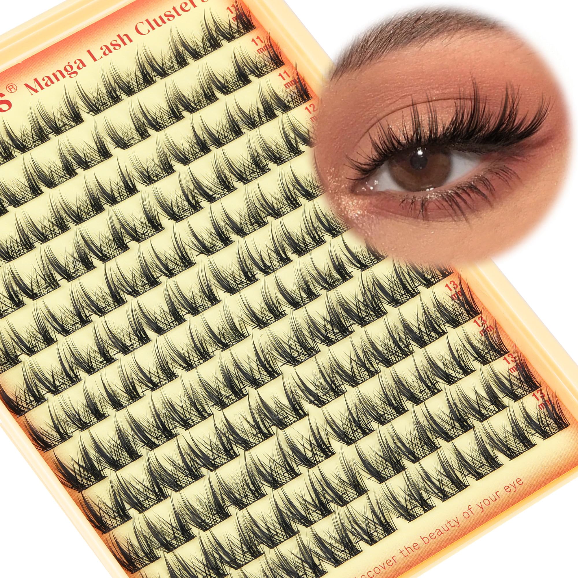 Goddvenus Manga Lash Clusters Wispy Dramatic for big-eyed, feather-light wear.