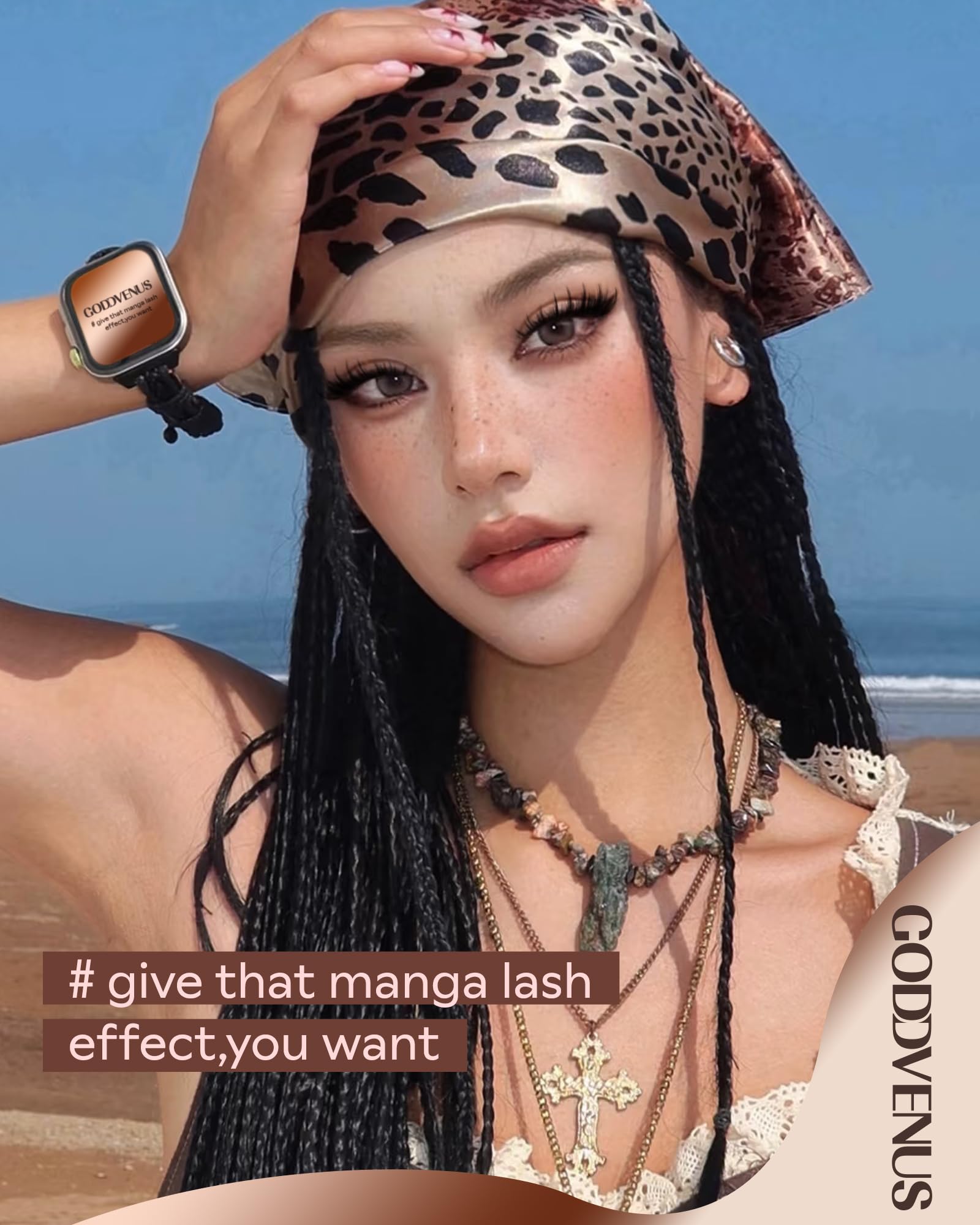 Goddvenus Manga Lash Clusters Doll Eye style for a soft, round look all day