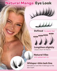 Goddvenus Manga Lash Clusters Squirrel Eye style with fluffy gradient for lively anime vibes