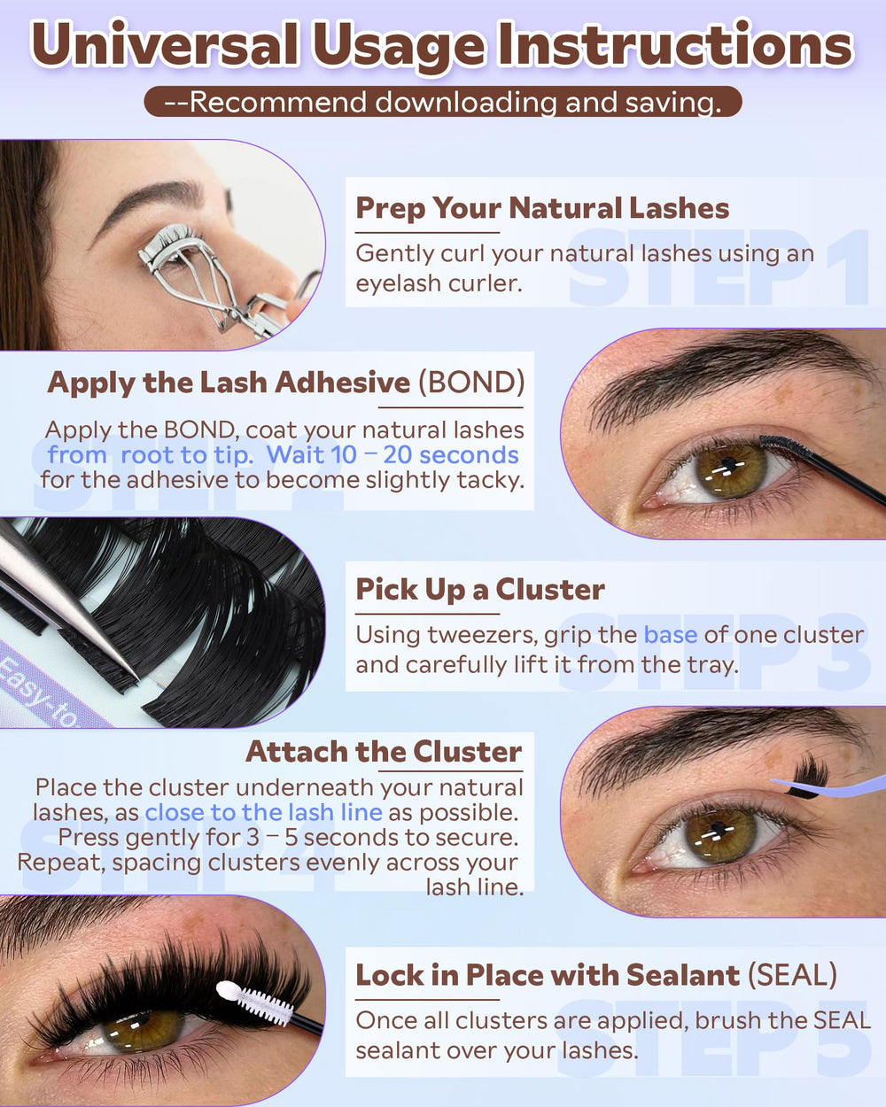 Goddvenus natural-to-bold look options with layered clusters