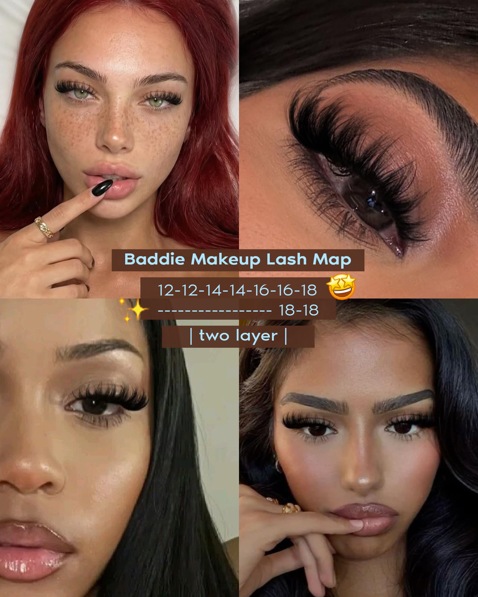 Goddvenus pre-grouped fluffy lash clusters ease DIY lash application.