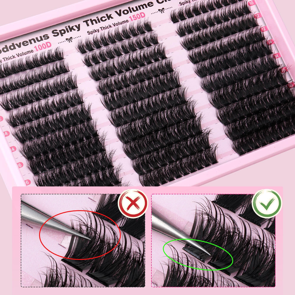 Goddvenus protective packaging containing lash clusters and accessories