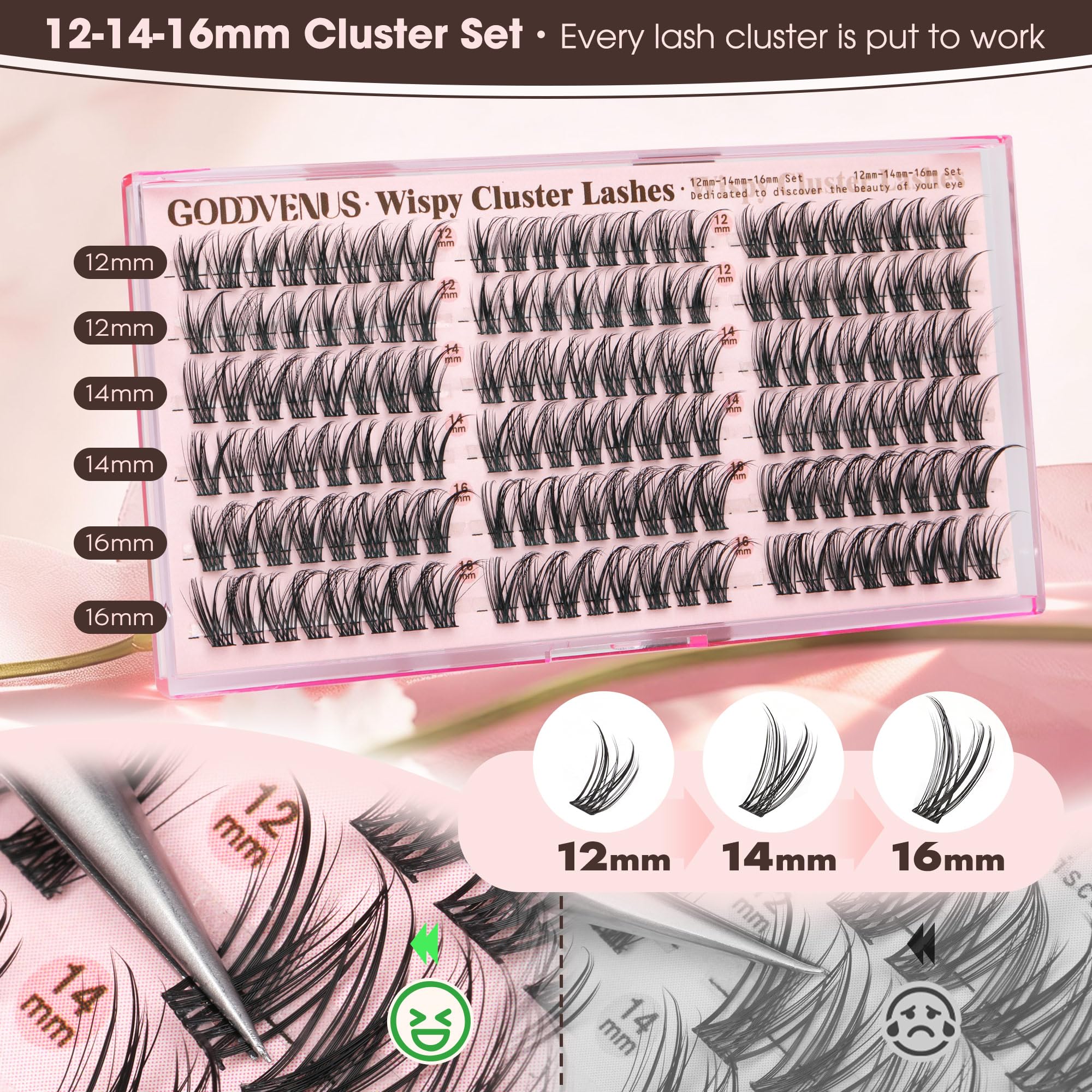 Goddvenus ultra-soft fiber lashes feel comfortable for all-day wear