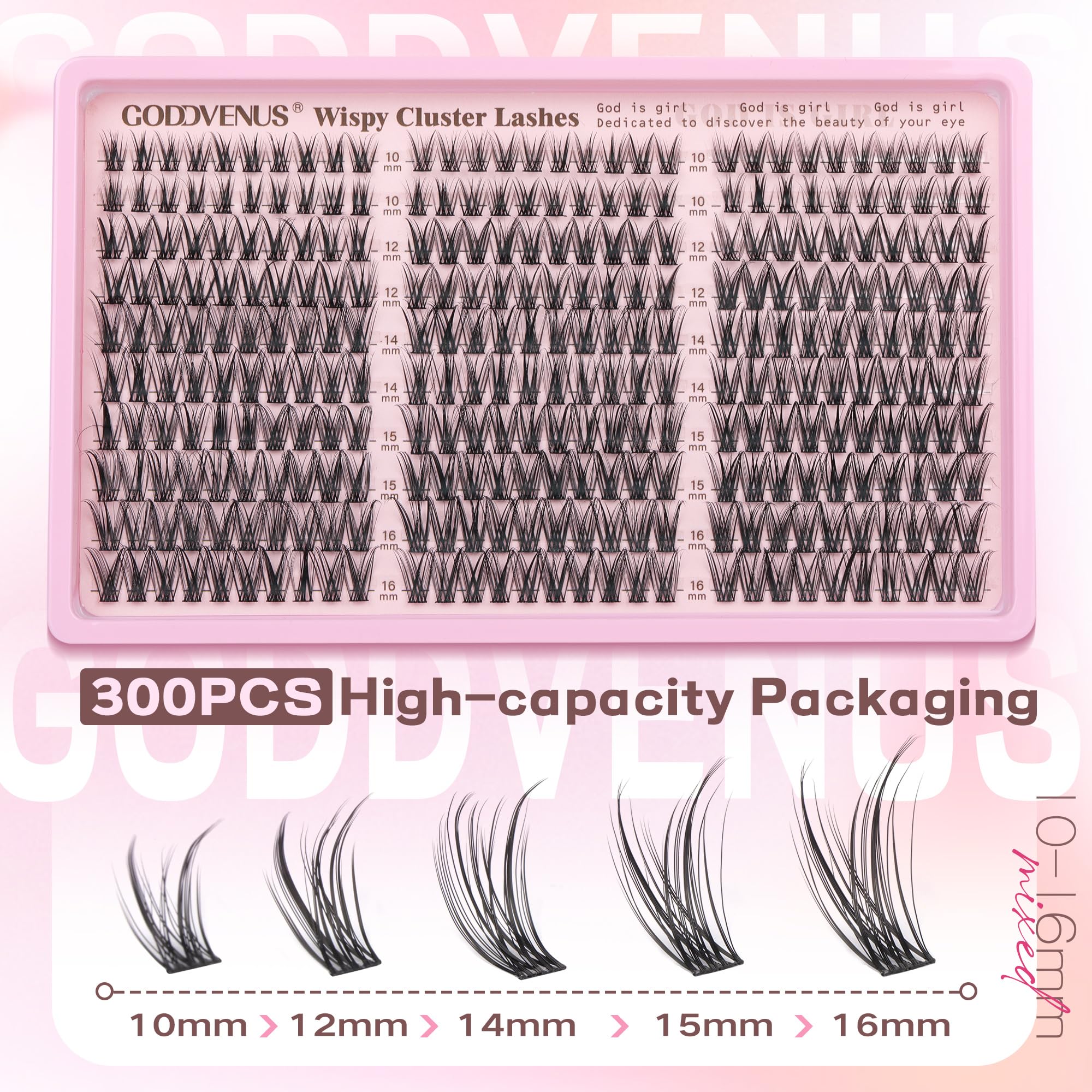 Goddvenus versatile-use lashes for everyday wear and special occasions.