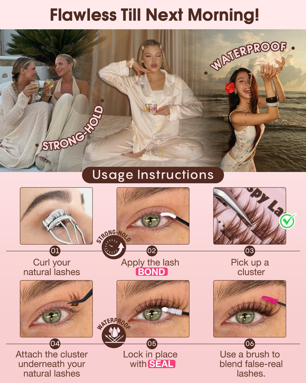 Goddvenus waterproof lash glue offers reliable hold in humidity.