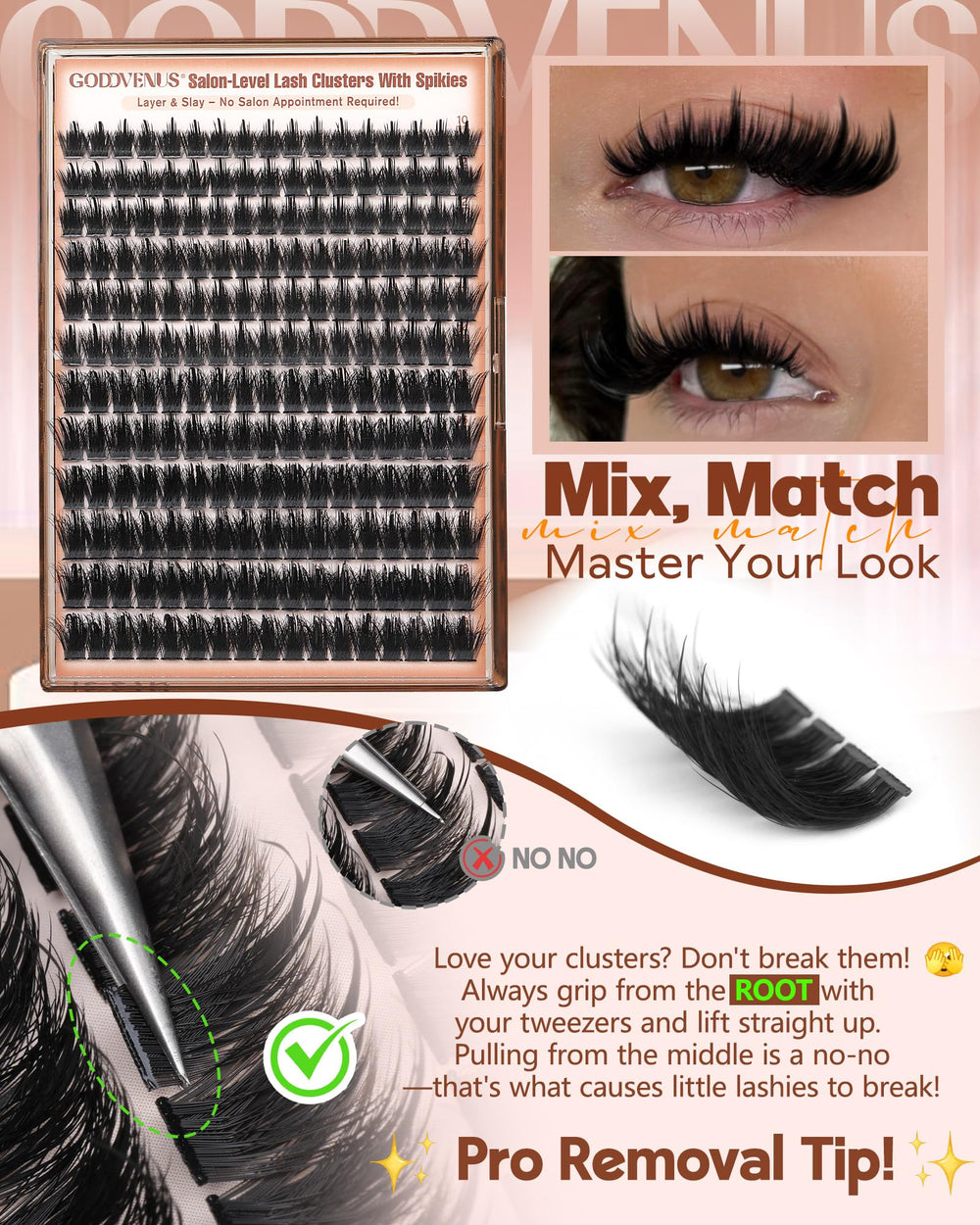 Goddvenus Removal Tip: preserve fibers by lifting from the root.