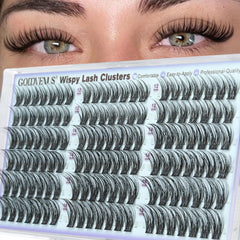 Goddvenus wispy lash clusters 12mm for a natural daytime look.