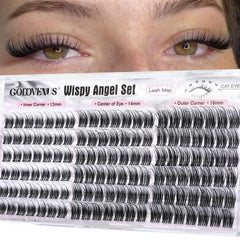Goddvenus Wispy lash clusters 12mm for natural everyday lashes