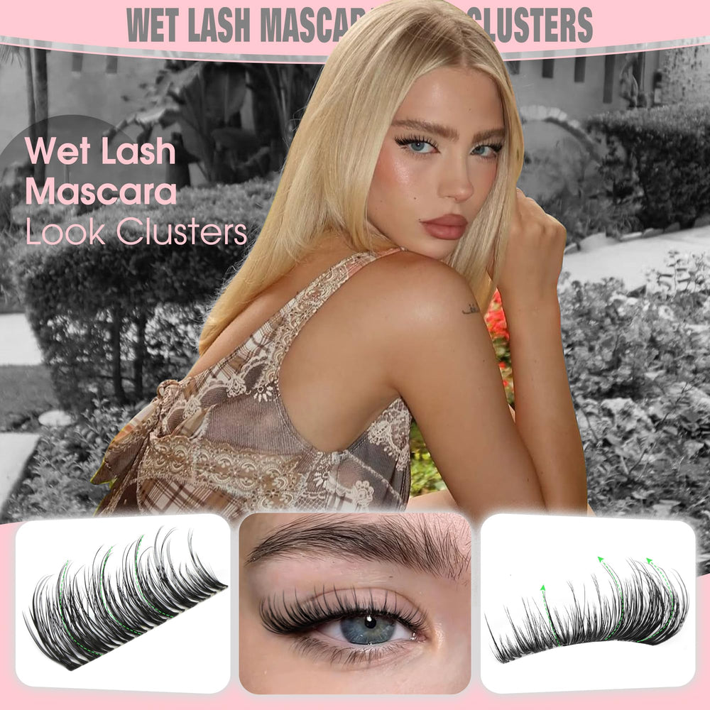 Goddvenus Wispy lash clusters 14mm for wispy definition