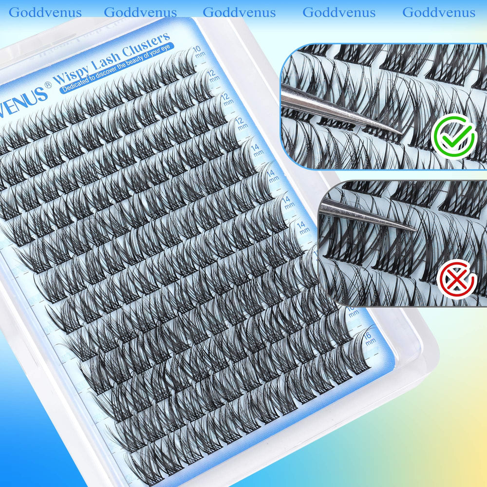 Goddvenus lash clusters feel lightweight and easy to apply.