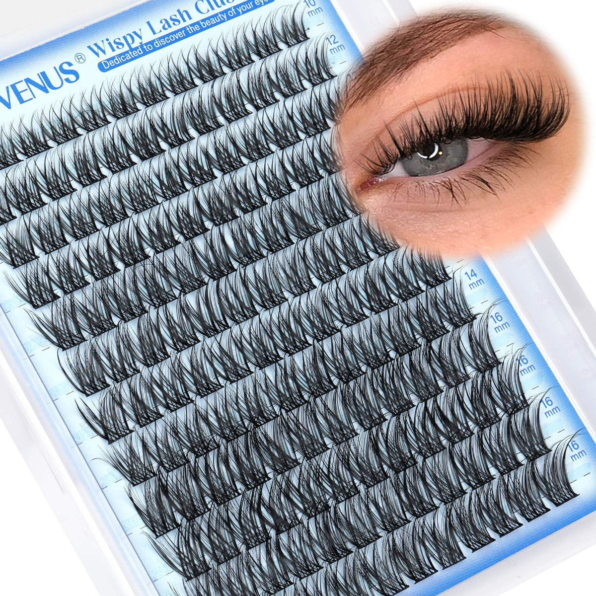 Goddvenus Wispy Lash Clusters for easy DIY extensions and natural flutter.