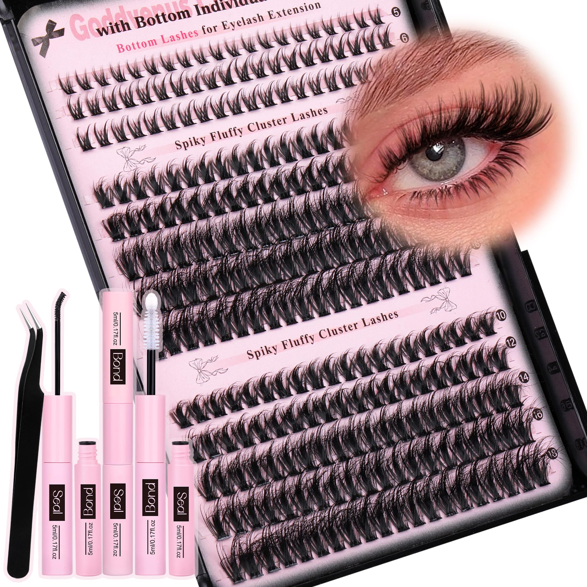 Goddvenus Wispy Lash Clusters Kit upper-lash volume for a natural look.