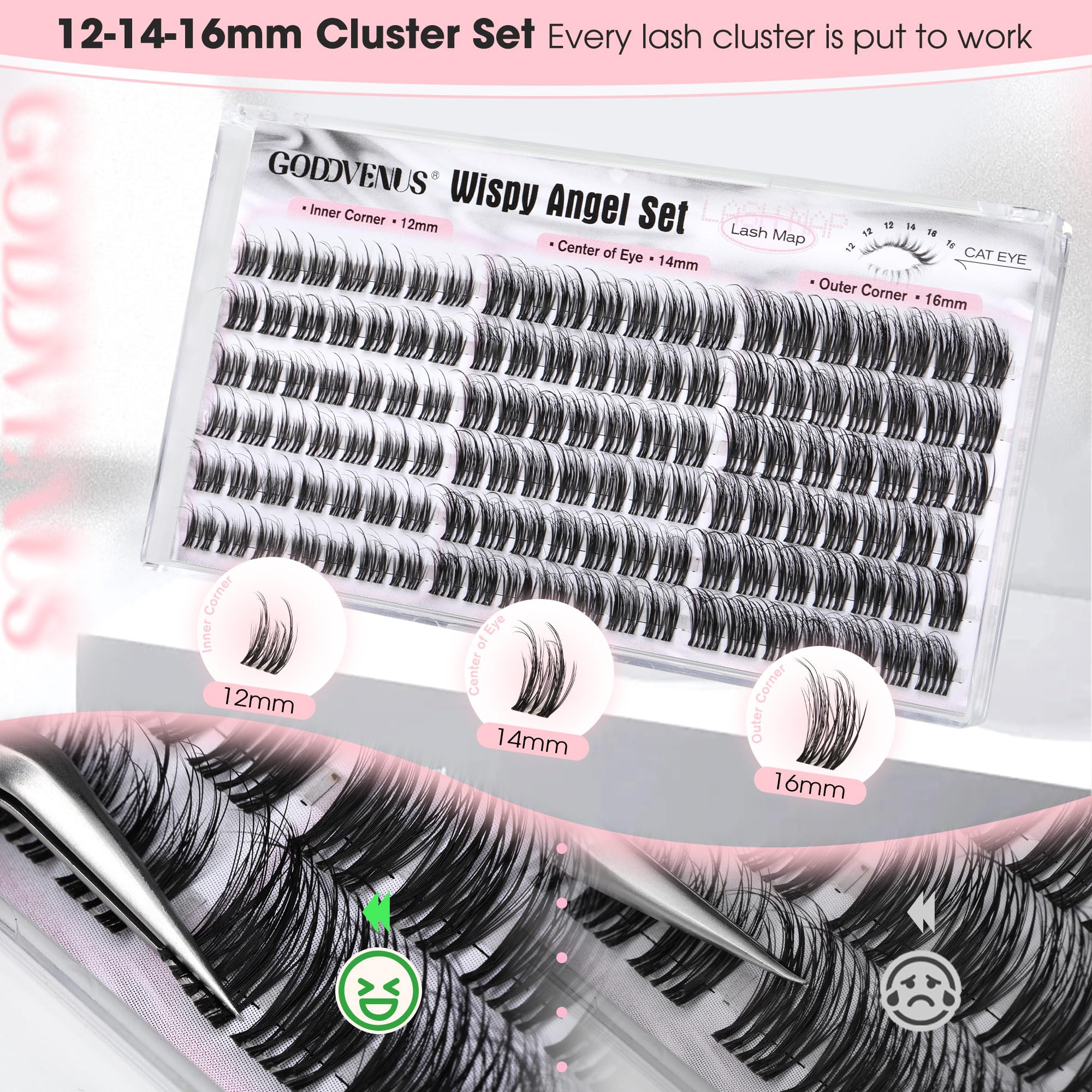 Goddvenus Wispy lash clusters Mixed for versatile maps
