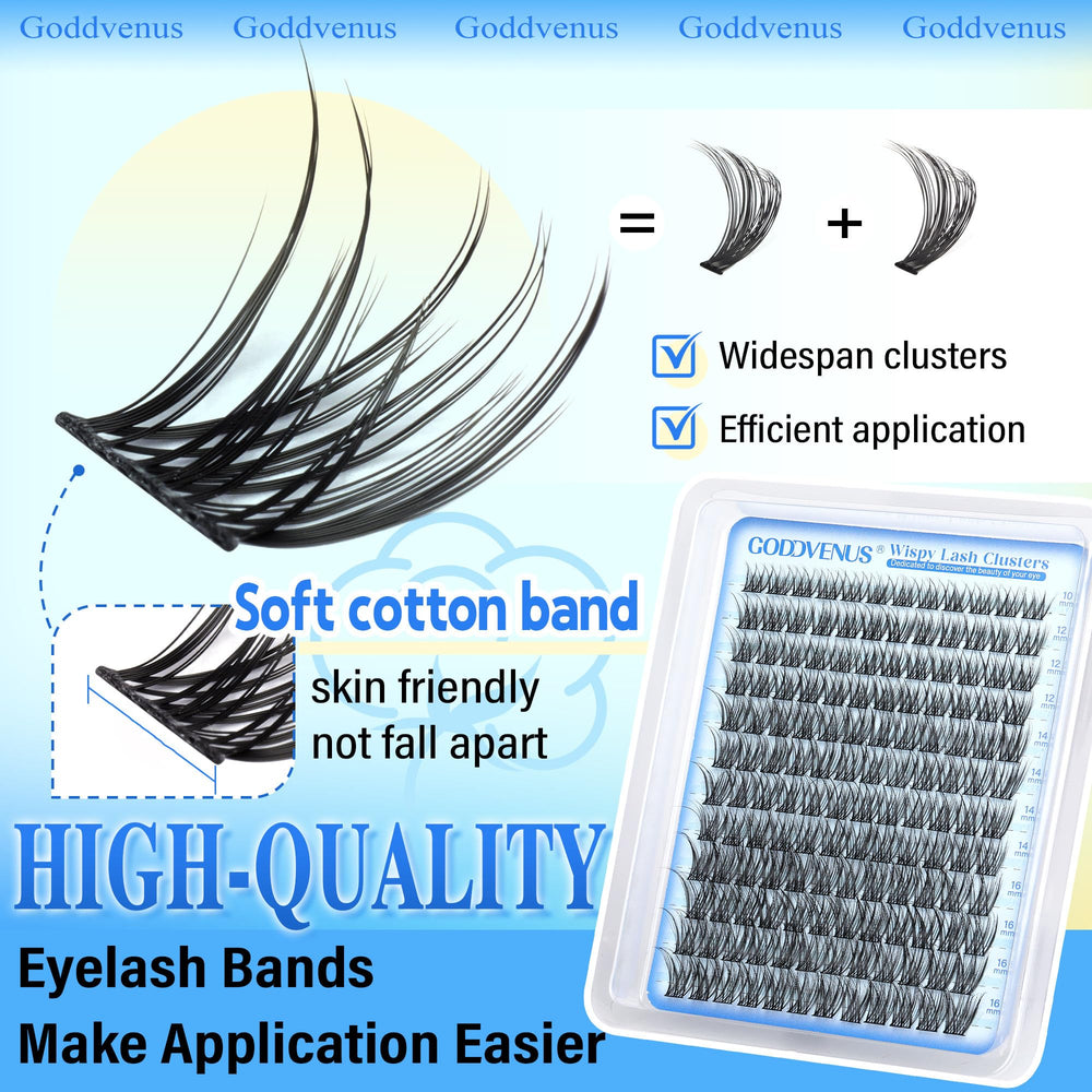 Goddvenus Wispy clusters with invisible band deliver seamless, comfortable wear.