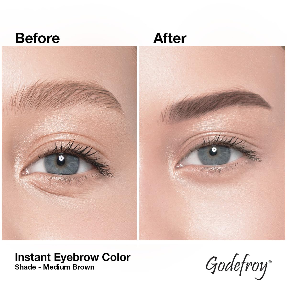 Resultado natural en cejas tras usar Godefroy.